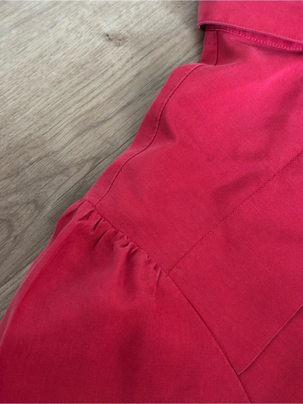 Vintage Silk Long-Sleeve Blouse Women’s 14 Red Collared Nordstrom - Picture 4 of 8